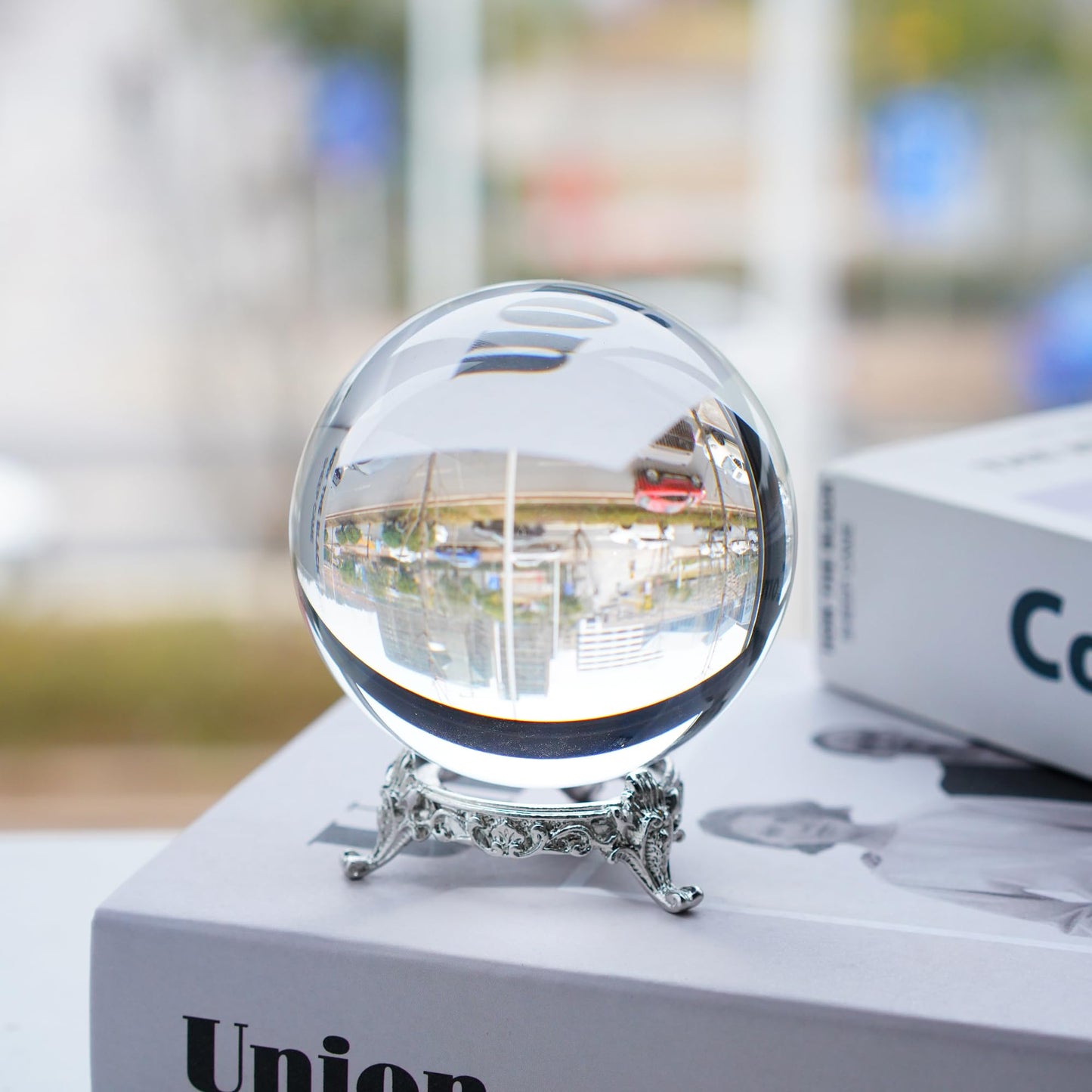 Crystal Pyramid Figurine and 80mm Clear Crystal Ball Bundle