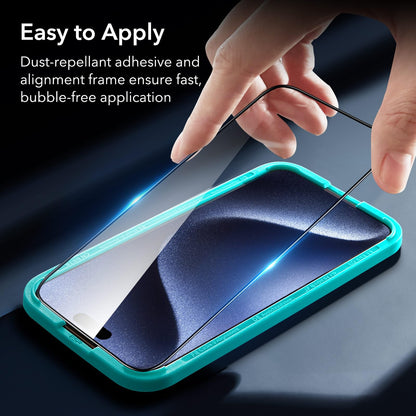 ESR 3 Pack for iPhone 16 Pro Max Screen Protector, [9H Hardness] [Military Grade Shatterproof] Tempered Glass Film with Flawless Fit Tray, HD Clear, Scratch Resistant