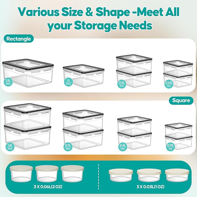 40 PCS Food Storage Containers