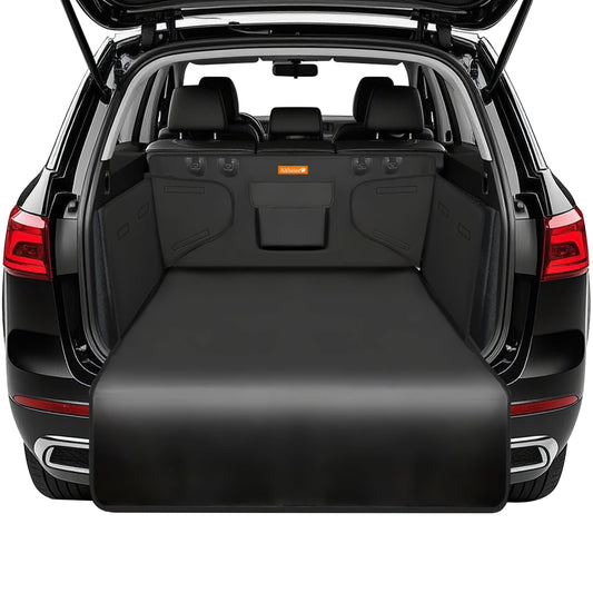 Alfheim Car Boot Liner Protector - Nonslip Waterproof Pet Dog Back Seat Cover - Durable Washable Cargo Cover Mat Travel, Universal for Medium Small Car Truck SUV (Black)