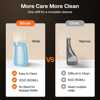 Bitvae Water Dental Flosser for Teeth, Cordless Water Teeth Cleaner Picks, 3 Modes 5 Intensities, IPX7 Waterproof, Rechargeable Water Dental Picks for Cleaning - Black
