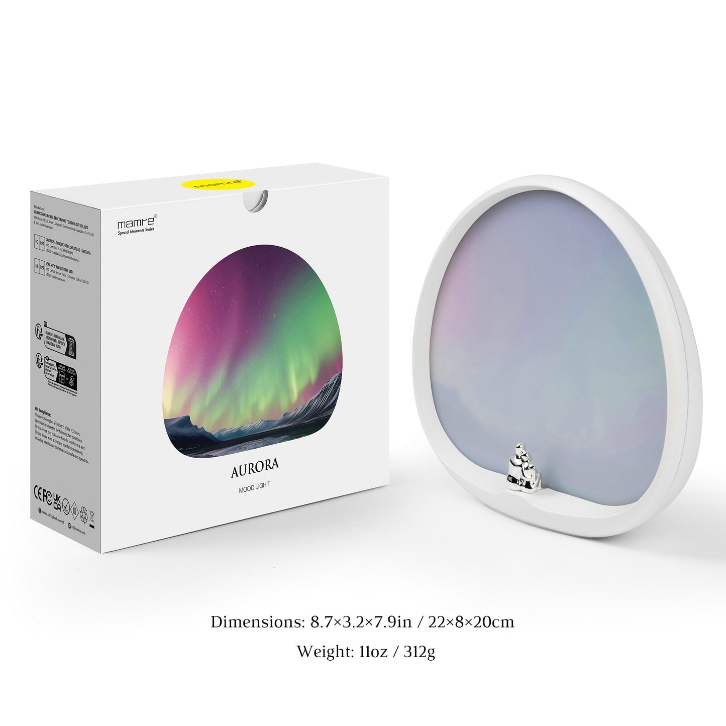 mamre Northern Lights Night Light Touch Dimmable Creative Valentine Christmas Birthday Gift for Him/Her
