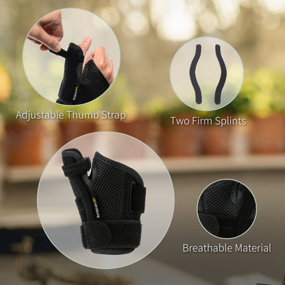 BraceUP Thumb Splint Brace Right Left Hand Women and Men, Spica Splint, CMC Thumb Brace with Thumb Support, for Arthritis, Tendonitis, Carpal Tunnel Pain Relief and Thumb Sprain (Pink)