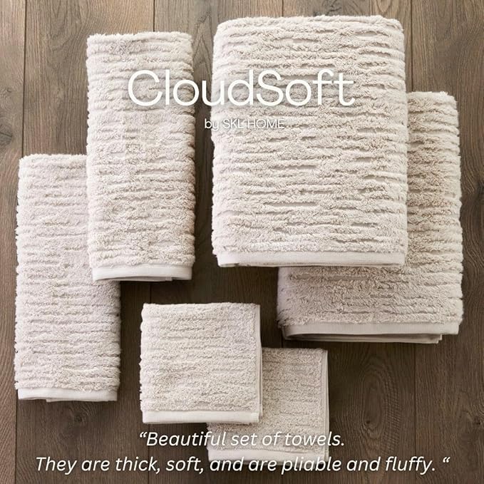 SKL Home CloudSoft Cotton Luxury 4 Pc Bath Towel Set