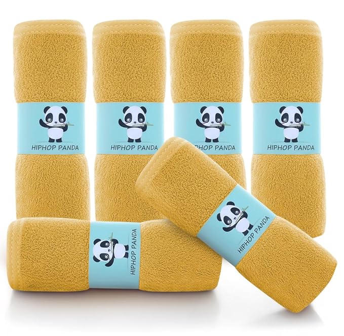 HIPHOP PANDA Baby Washcloths, Rayon Made from Bamboo