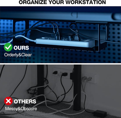 Muvai 71 Inch L Shaped Standing Desk Adjustable Height with Cable Management Tray,Gaming Electric Corner Standing Desk, Sit Stand Computer Table with Reversiable Splice Board, Black Carbon