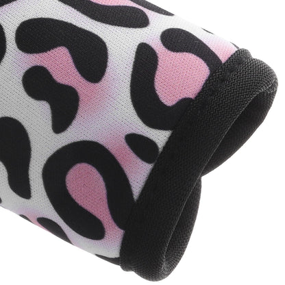 OHPHCALL Barbell Pad Set 2Pcs with Leopard Print Dumbbell Handle Covers Horizontal Bars Sleeve Non-Slip Protective Grip Pads for Pull Up and Weight Lifting Training