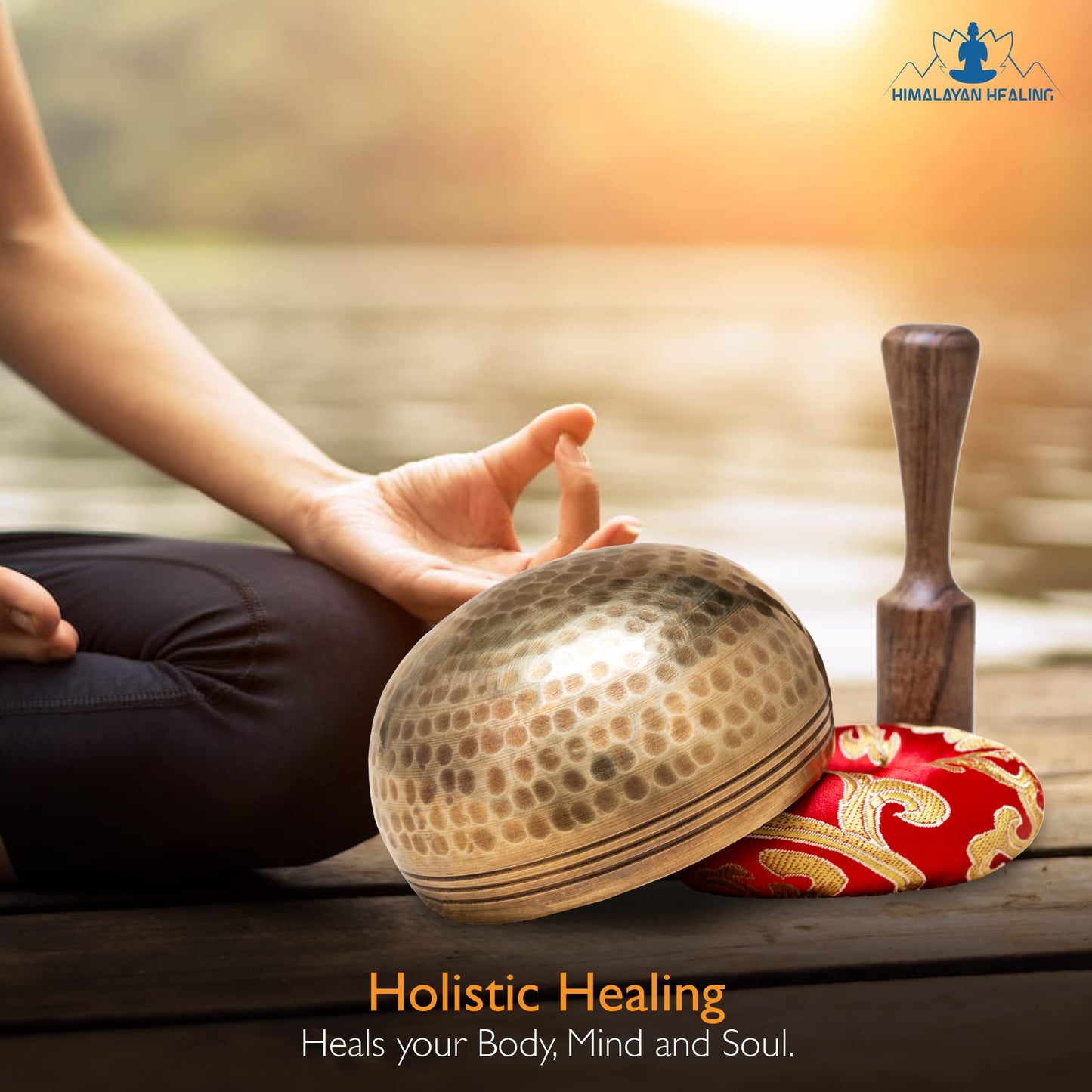 HIMALAYAN HEALING® Tibetan Singing Bowls Set~ Meditation Sound Bowl hand Hammered in Nepal For Yoga, Meditation, Mindfulness, Healing & Chakra balancing~