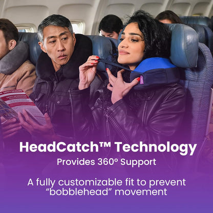 Cabeau The Neck's Evolution, TNE S3 Travel Neck Pillow Memory Foam Airplane Pillow - Neck Pillow with Attachment Straps - 360-Degree Support for Travel, Home, Office, and Gaming - (Berlin Grey)