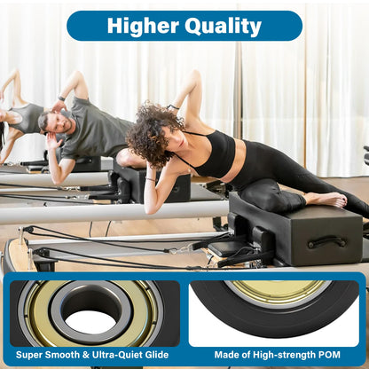 10 Pcs Replacement Roller Wheels for Aero Pilates Reformer Machines – Smooth, Quiet Glide, 32mm POM Wheels for Silent and Effortless Movement