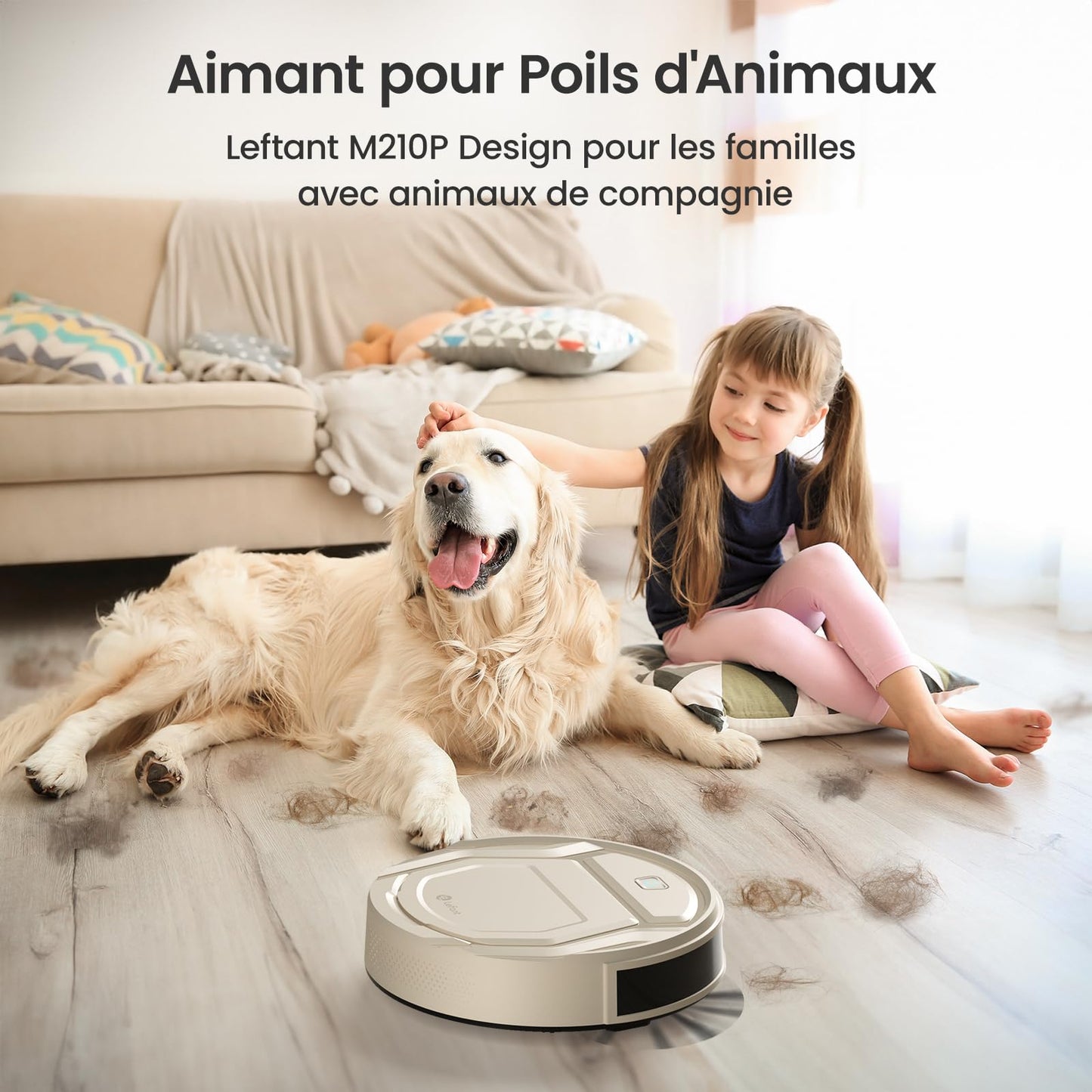 Lefant M210 Pro Robot Vacuum, Slim Quiet, 3 Adjustable Suction Levels, 6 Modes, Robot Vacuum Cleaner for Pet Hair, Hard Floors & Low Carpets, Self-Charging, WiFi/App/Alexa Control, Gray