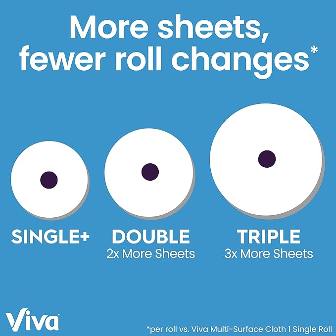 Viva Multi-Surface Cloth Paper Towels, 24 Double Rolls, 110 Sheets Per Roll