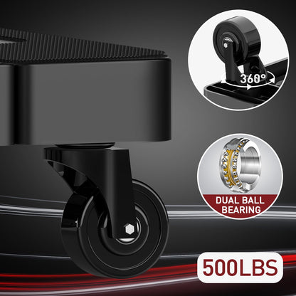 SOLEJAZZ Folding Hand Truck Portable Dolly Cart with Wheels Foldable 500LB Heavy Duty Luggage Cart Collapsible Hand Cart Moving Dolly for Airport Travel Furniture Luggage Office Moving, Black