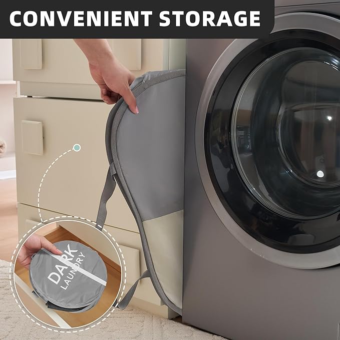 TECHMILLY Collapsible Laundry Basket Durable Pop Up Hamper