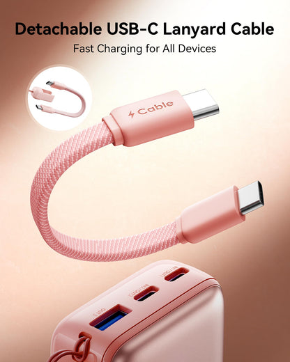 INIU Pocket Size Portable Charger, Ultra Small 10000mAh 45W PD Power Bank, USB C in&Out Fast Charging Battery Pack, Travel Essentials Powerbank for iPhone 17 16 15 14 Pro Air, Xiaomi, Samsung S24 etc