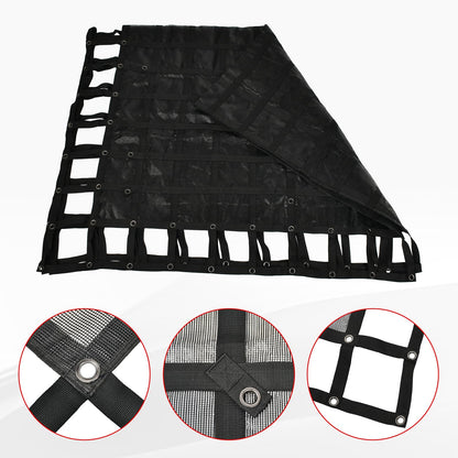 BIGREAT Heavy Duty 120" x 144" Truck Bed Cargo Net with Adjustable Cam Buckles & S-Hooks & Cross Strap,10' x 12' Cargo Net with 1500LBS Capacity for Pickup Truck Bed Trailer SUV Jeeps