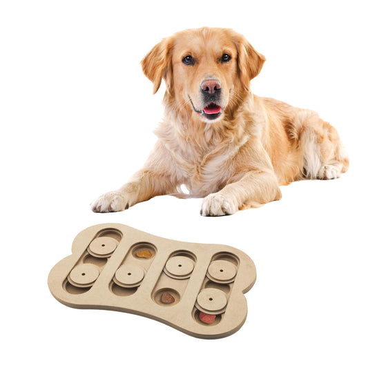 SPOT Ethical Pet Interactive Seek-A-Treat Shuffle Bone Toy Puzzle That Will Improve Your Dog's IQ, Specially Designed for Training Treats