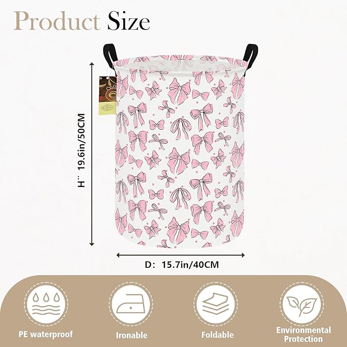 HUNRUNG Laundry Hamper, Large Canvas Fabric Lightweight Storage Basket Toy