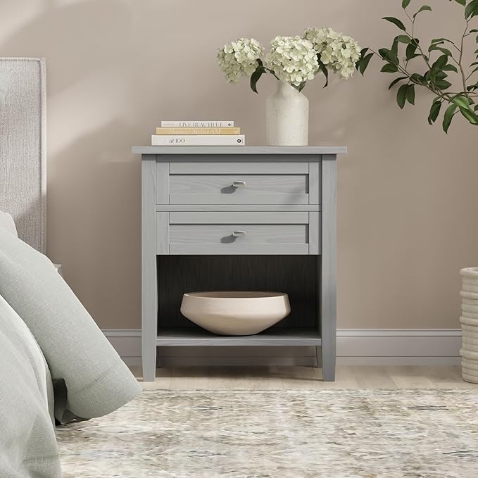 SIMPLIHOME Warm Shaker Bedside Table