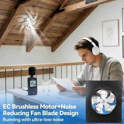 32W Solar Powered Attic Exhaust Fan with 10" Roof Vent - IP68 Waterproof DIY Ventilation System to Lower Heat, Prevent Moisture & Save AC Costs - Off-Grid Cooling for House, Garage,Shed & Greenhouse
