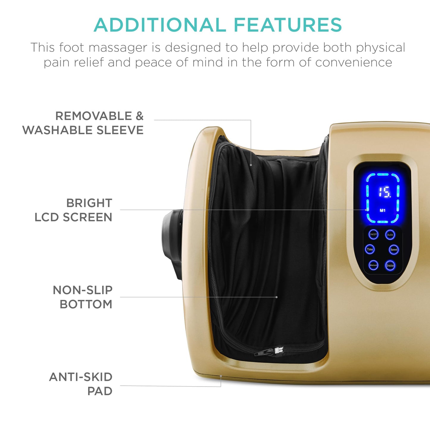 Best Choice Products Heated Shiatsu Foot Massager for Pain Relief, Plantar Fasciitis, Neuropathy, Blood Circulation w/Compact Design - Burgundy