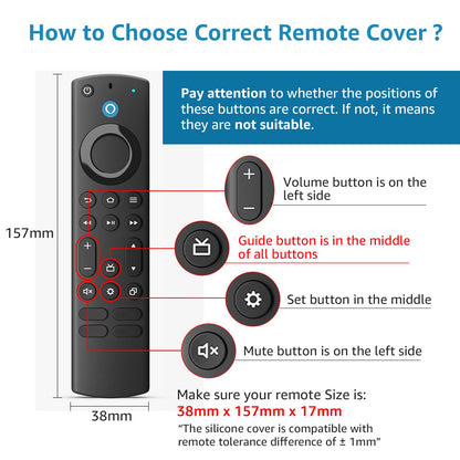 OneBom (2pcs) Silicone Remote Cover for Firetv 4K Max (2nd)/ Insignia/Pioneer/Omni (QLED) Series Alexa Voice Remote Enhanced w, Anti-Slip Protective Case with Same Color Lanyard(Glow Purple&Glow Blue)
