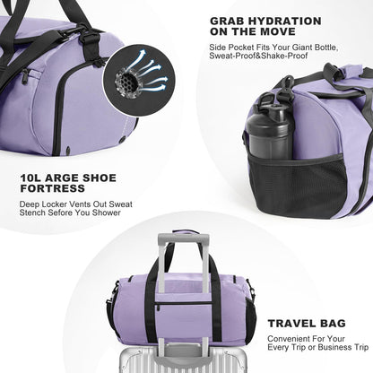 FINYIOE Gym Bag for Men Women, Purple