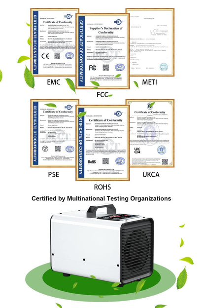 Tesiplz Ozone Negative Ion Generator,25,000mg/h Digital Touch Commercial Ozonator Odor Removal Machine,Industrial O3 Ionizer Air Purifier Deodorizer for Home Car Pet