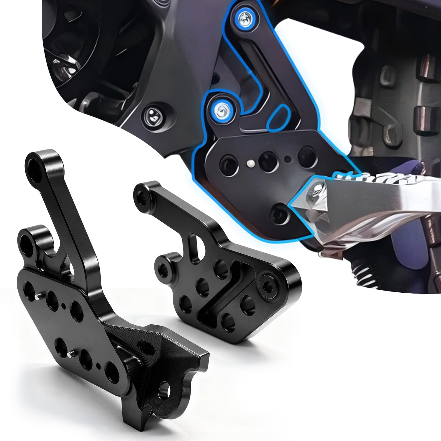 CHANGCHENG Motorcycle Foot Pedal Brackets Talaria Six Positions Rest Bracket Brace Support Adjustable for Talaria Sting MX3 MX4 Electric Dirt Bike Black