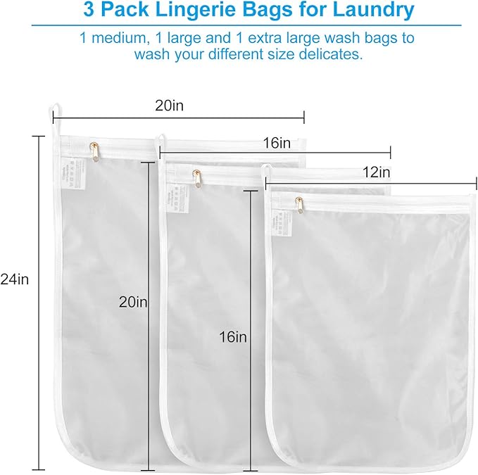 GOGOODA Delicates Laundry Bags, Fine Mesh Wash Bag