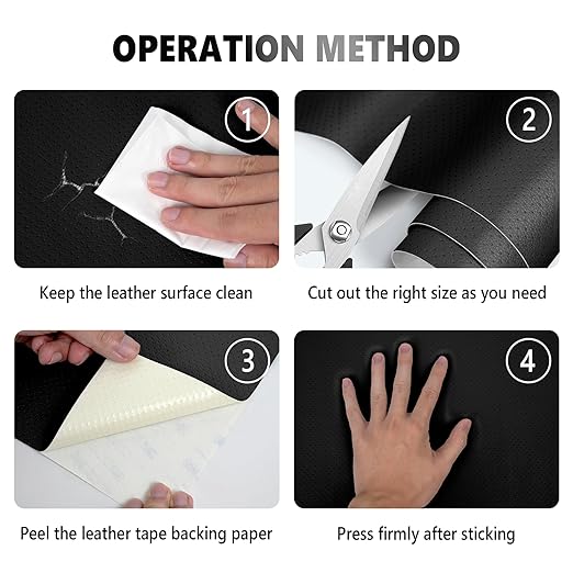 Leather Repair Patch, Breathable Perforated Self Adhesive Repair Patch