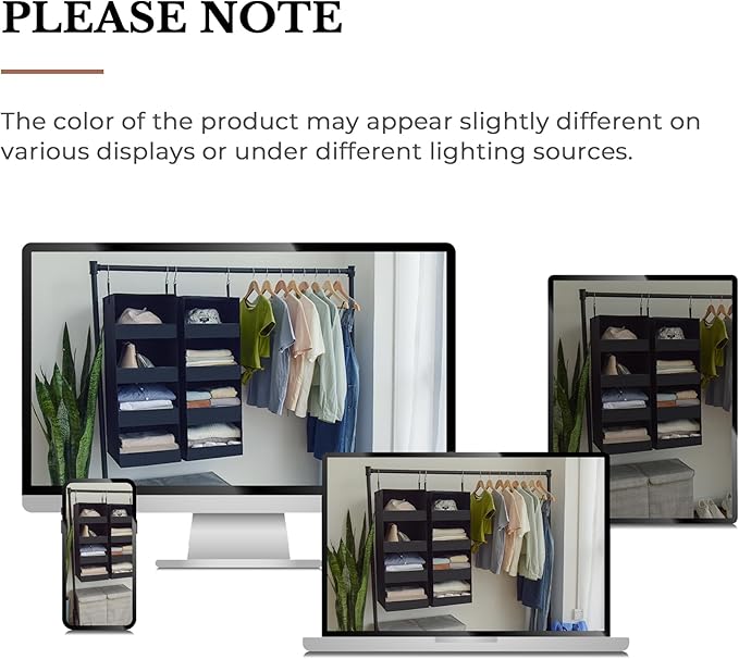 GRANNY SAYS 4-Shelf Hanging Organizer, Closet Hanging Shelves, Closet Hanging