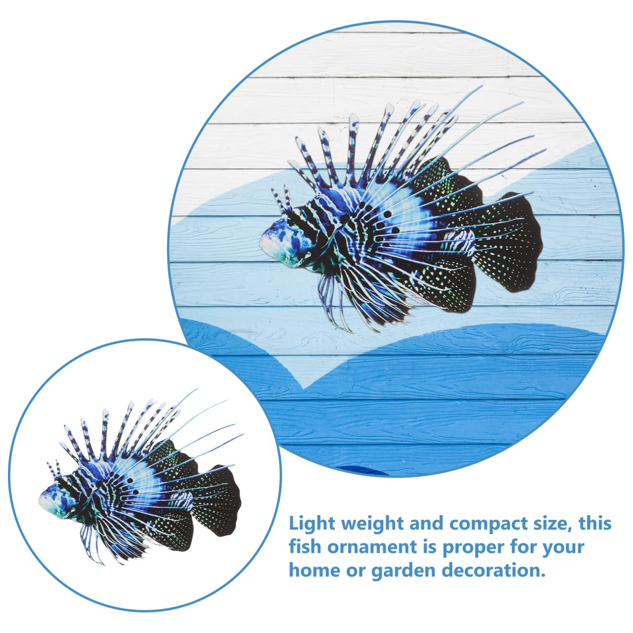 Zerodeko Iron 3D Ocean Animal Wall Art, Blue, 10.22 x 7.86 x 0.19 inches, Nautical, Hanging Sculpture, Unframed, Metallic Finish, Unisex, Indoor, Decorating, Bedroom, Living Room, Nursery