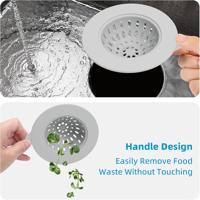 4 Pack Silicone Kitchen Sink Drain Catcher