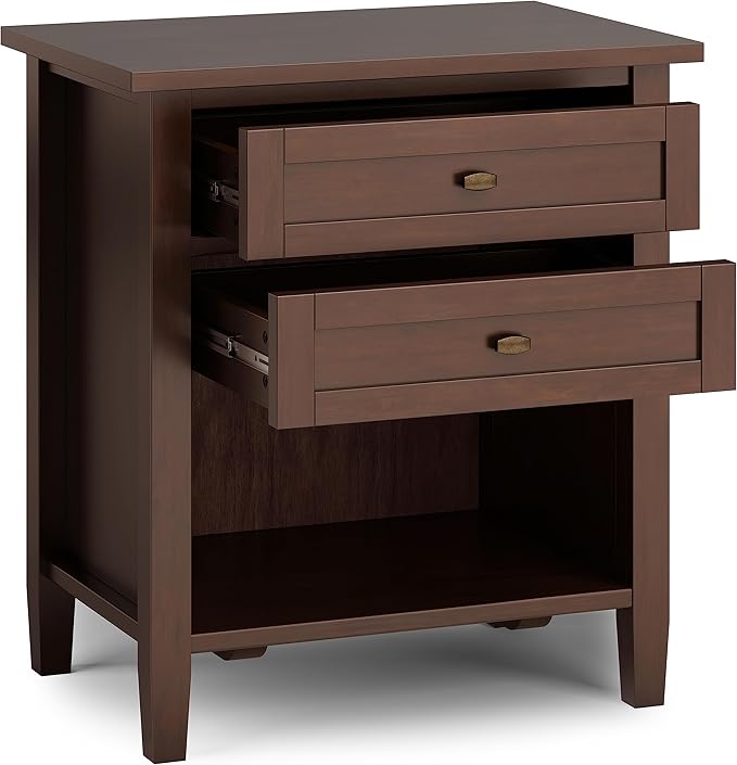 SIMPLIHOME Warm Shaker Bedside Table