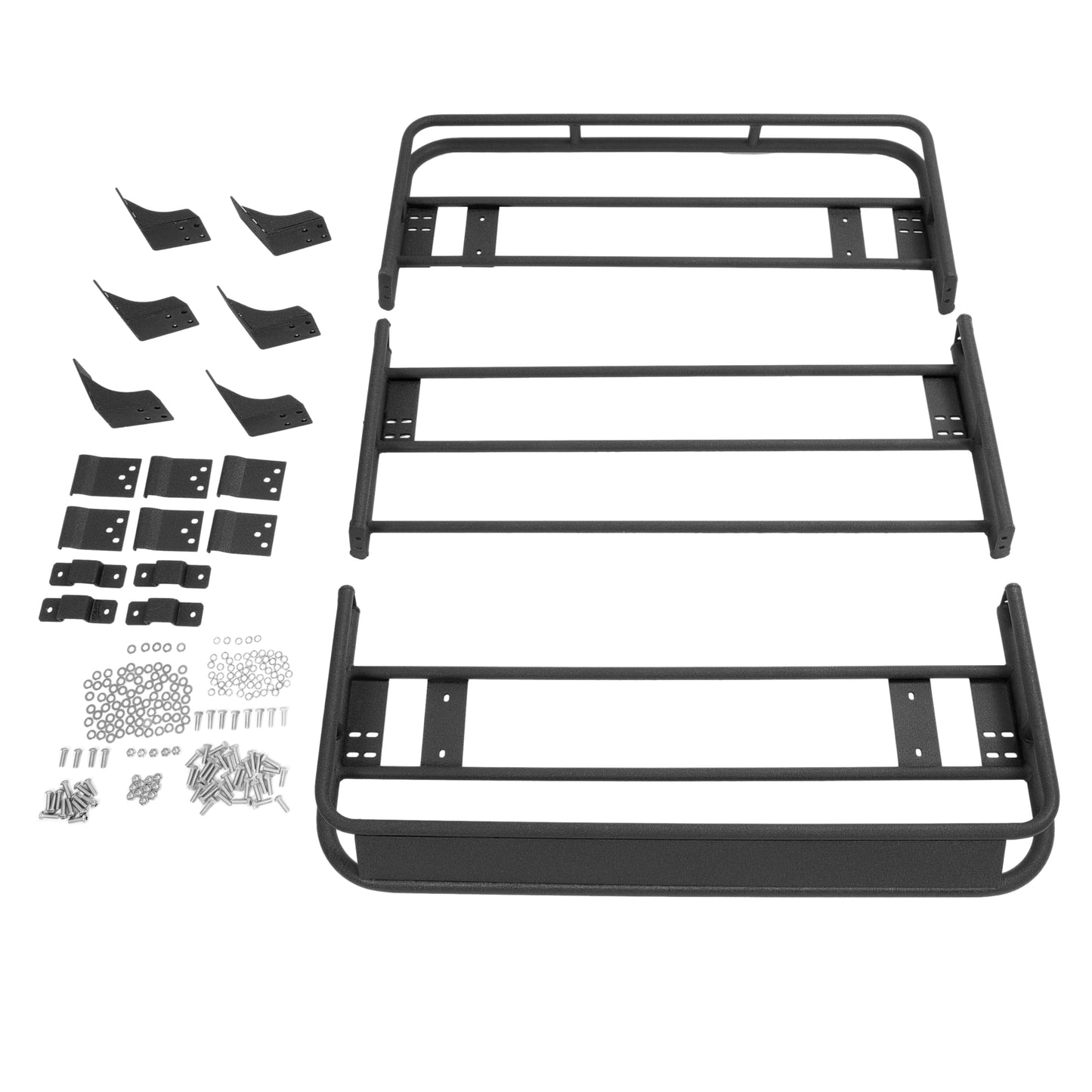 ALMULOO Roof Rack Cargo Basket Compatible with 1984-2001 Jeep Cherokee XJ Rooftop Rack Luggage Baggage Steel Black 140lbs