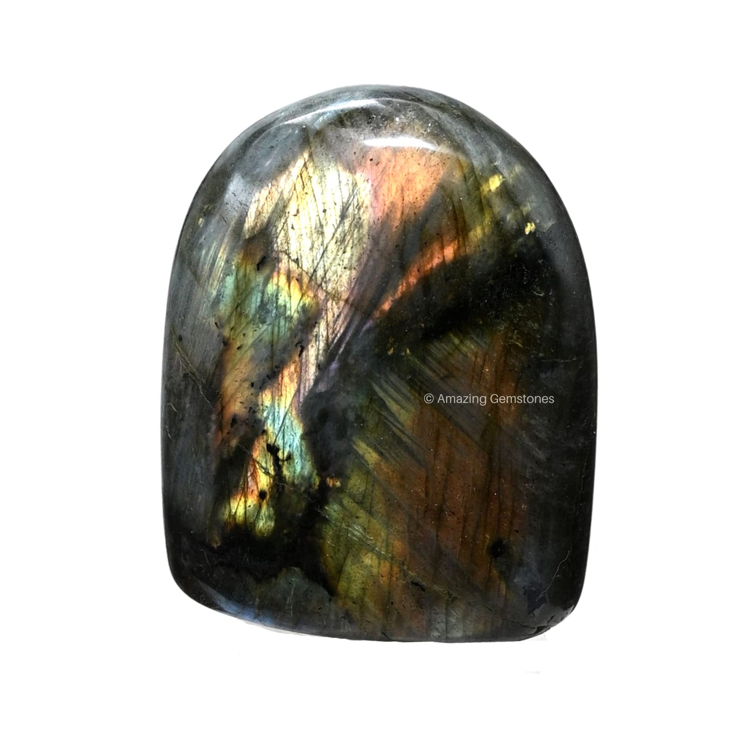 Amazing Gemstone Large Labradorite Crystal Standing Palm Stone - Labradorite Palm Stones and Crystals, A++ Grade Gemstones and Crystals - Healing Crystals and Healing Stones Office Home Decor Gifts