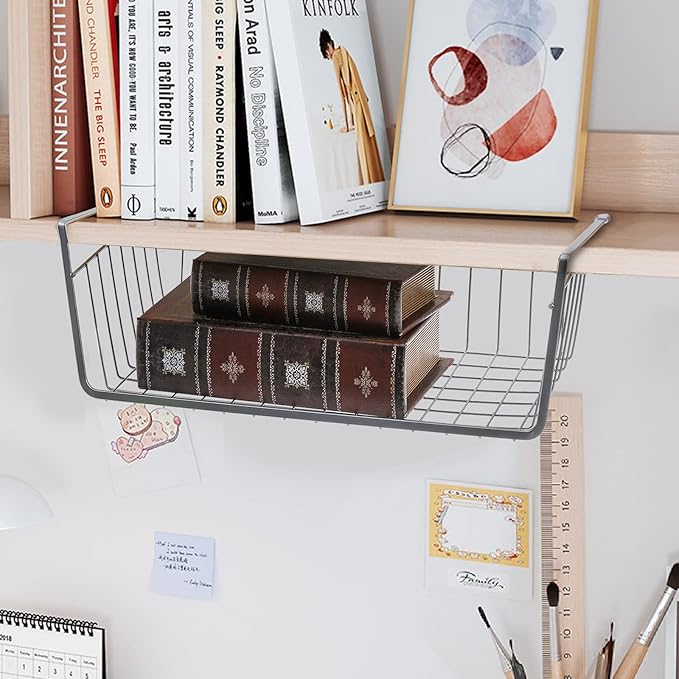 Jucoan 3 Pack Under Shelf Baskets