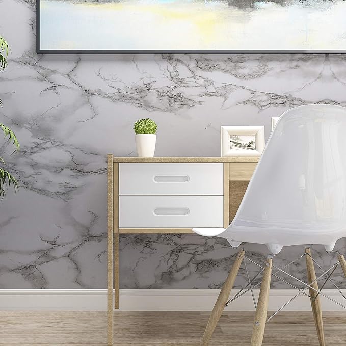 Art3d 15.8" x 120" Wall Panel Marble