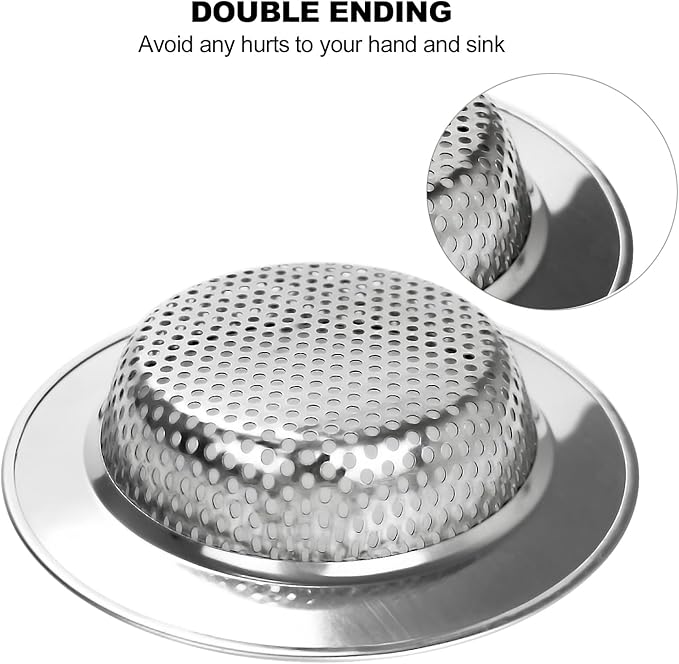 2PCS Kitchen Sink Drain Strainer/Catcher/Basket/Cover/Filter/Trap/Screen