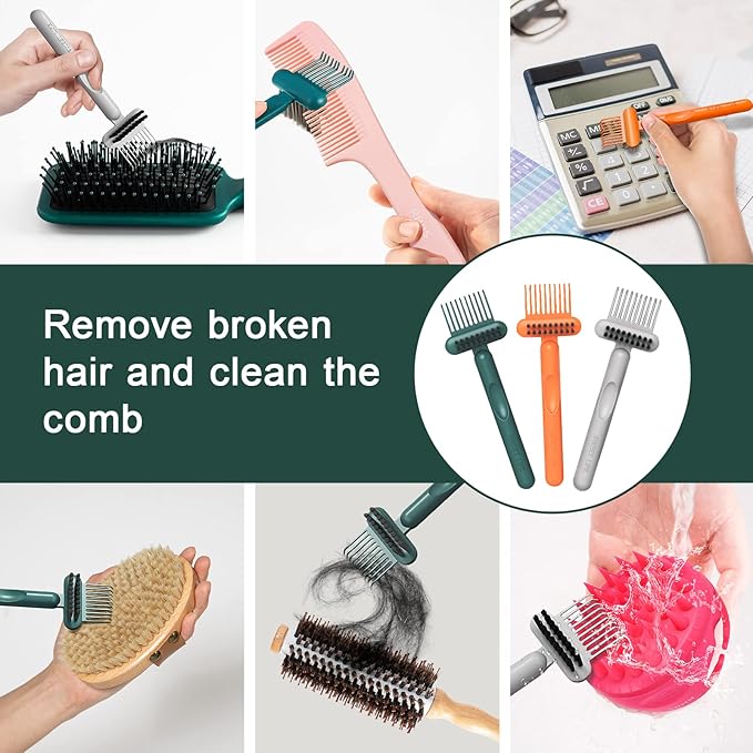 RHOS Hair Brush Cleaning Tool, 2-in-1 High-toughness Cleaning Claws and