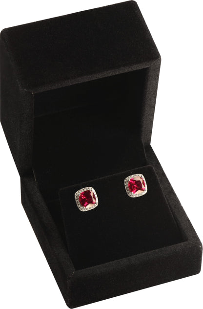 LAODA Black Color Luxury Velvet Stud Earring Box Multiple Use Necklace Pendant Earring Jewelry Gift Storage Holder Box(Jewelry not Included)