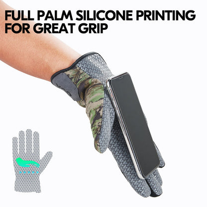 Vgo... Utility Work Gloves Super Grip Touchscreen with Silicone Palm, Mechanics Gloves Light Duty for Warehouse Delivery Mechanics Multipurpose