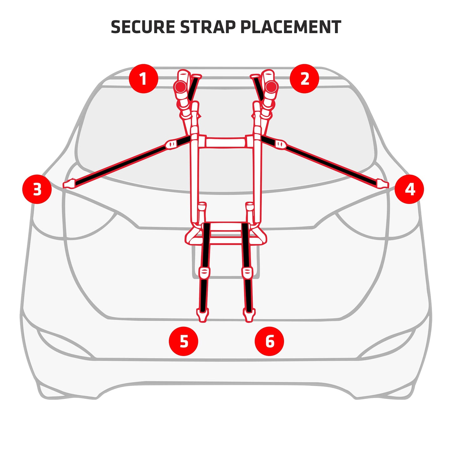 Allen Sports Premier 3-Bike Trunk Rack, Model S103 (Black and red)