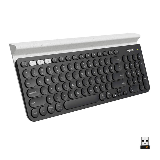 Logitech K780 Multi-Device Wireless Keyboard for Computer, Phone and Tablet – Logitech FLOW Cross-Computer Control Compatible – Speckles