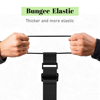 Multi Use Strong Adjustable Luggage Connector Straps for Suitcases,2 Pack Flexible Luggage Accessories Elastic Fastening Bag Strap (Black)