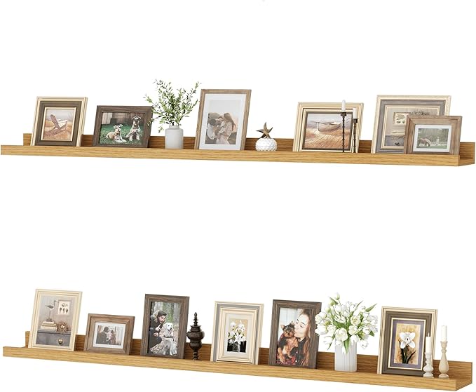 Floating Shelves for Wall, 48 inch Wood Floating Shelves Set of 2, Picture