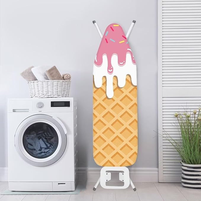 Ice Cream Print Ironing Board Cover Lightweight Ironing Board Protector Elastic