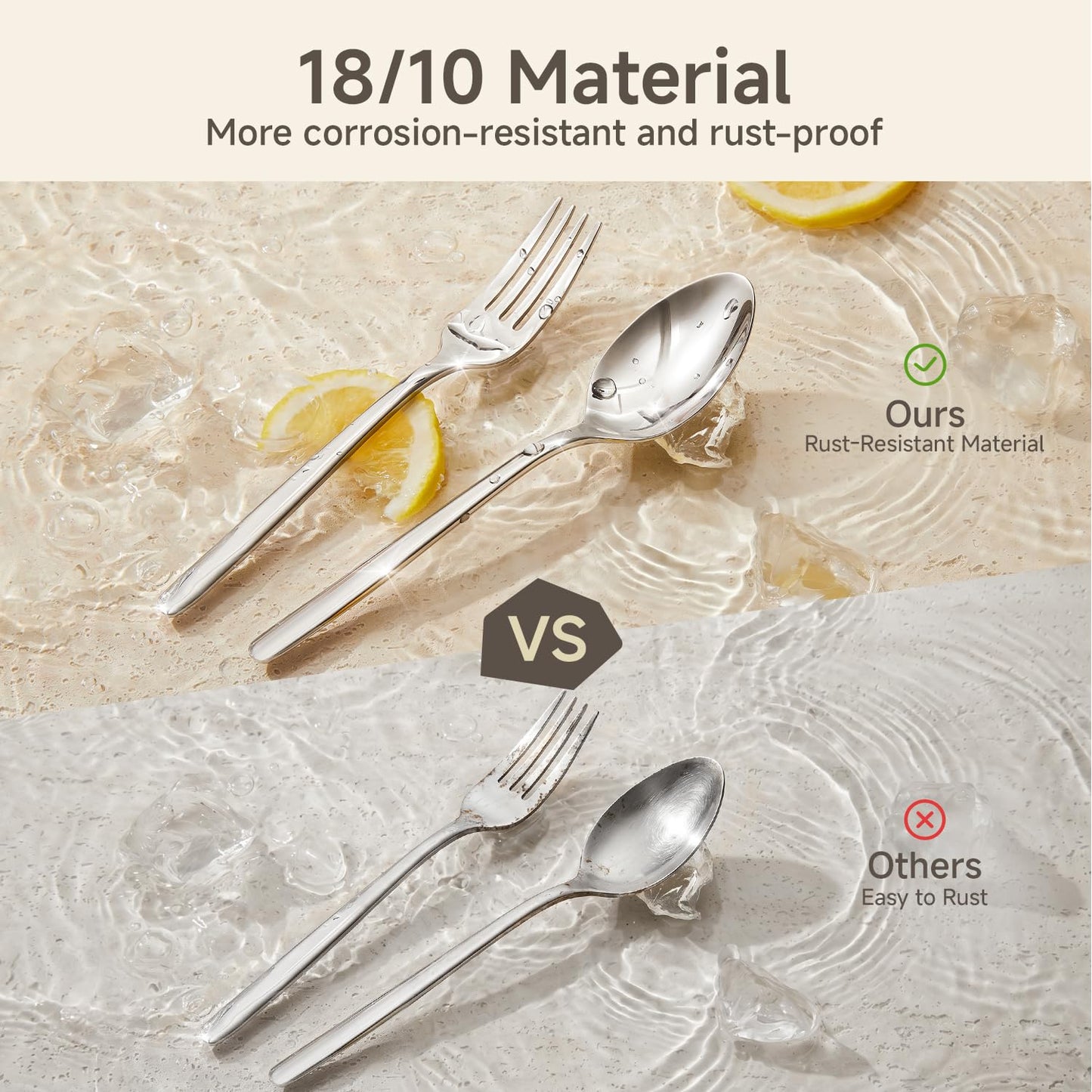 KINGSTONE 6.9-Inch Teaspoons, 12-Piece 18/10 Stainless Steel Tea Spoons, Mirror Finish Small Dessert Spoons, Dishwasher Safe for Home and Restaurant