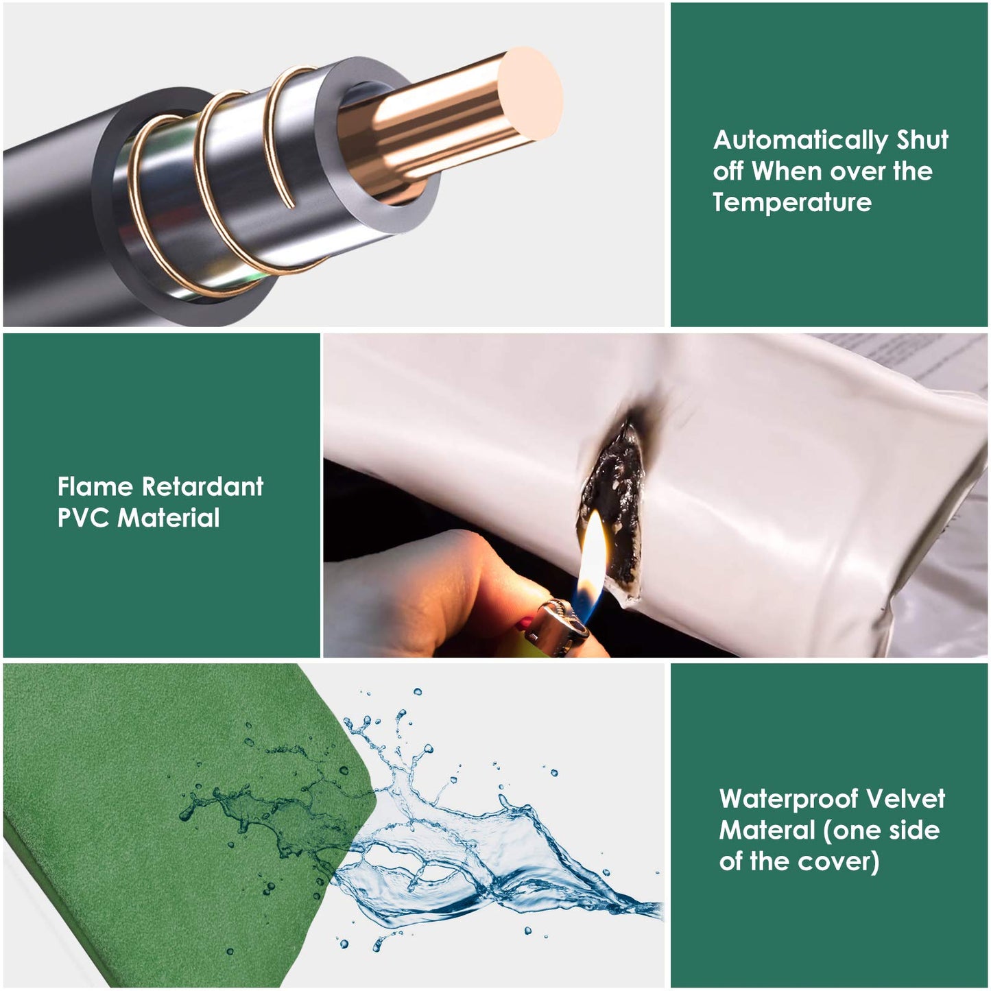 PETNF Outdoor Pet Heating Pads for Dog,Soft Electric Blanket Auto Temperature Control,Heated Mat for Dog House,Whelping Supply for Pregnant New Born Stray Feral Cat Puppy,Safe